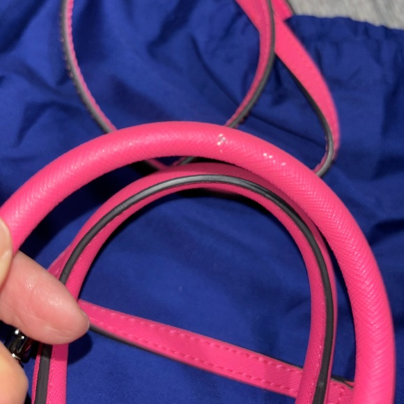 Rebecca Minkoff Neon Pink mini tote with crossbody strap - Picture 7 of 9